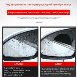 2pcs Car Rearview Mirror Waterproof Anti-Fog Rain-Proof Film Side Window Film 100% High Quality New Guarantee Light Blue