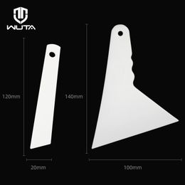 WUTA White Plastic Leather Scraper Thin Gluing Gumming Board DIY Handmade Sewing Leather Crafts Tool Apply Glue Sheet Smear Glue