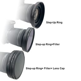 For 80mm Matte Box or 77mm filters Matte Box Adapter Ring Filter Step Up Ring 80mm O.D 48/49/52/55/58/60/62/67/72/77-77mm