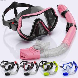 Diving Masks DDY diving face mask professional snorkeling face mask and snorkeling goggles diving and swimming simple breathing tube set snorkeli Y240419 QFC7