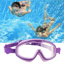 Kids Swim Goggles Adjustable Anti-Fog Swimming Goggles For Children Anti-UV No Leaking Swim Glasses For Boys Girls