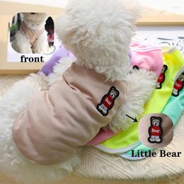 Dog Apparel Spring/Summer Thin Pet Vest Handsome And Cute Non Stick Hair Cat Universal Dopamine Pullover