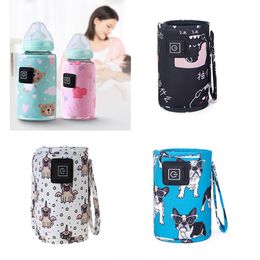 Portable Baby Bottle Warmer USB Rechargeable Travel Milk Warmer Infant Feeding Bottle Three Gear Adjustable 5V-2A Safety