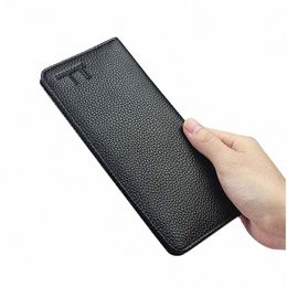 soft Slam Wallet mens lg purses ultra-thin wallets genuine leather card holder multi functi handbag high quality fi y2v7#