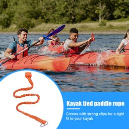 Elastic Kayak Paddle Leash Heavy-duty Surfboard Bungee Keeper Anti-lost Rowing Boat Fixed Accessories Canoe Safety Rope