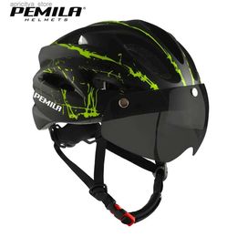 Cycling Helmets PILA Ultralight Cycling Safety Helmet Outdoor Motorcyc Bicyc Helmet Rovab ns Visor Mountain Road MTB Bike Helmet L48