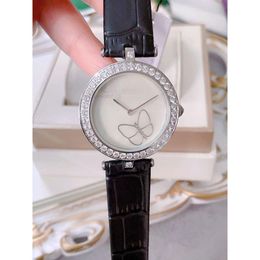 Causal Diamond fourleaf clover va Women Fashion Watch Luxury Cleefly Designer Van New Womens Belt Diamond Thin Waterproof Charms Butterfly Montre De Lux C0YY 1O1D