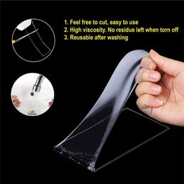 Nano Transparent Office Tape Adhesive Loop Discs Glue Gadget Cinta Adhesiva Fixed Carpet Reusable NoTrace Tie Glue Hable Strong