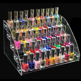 2 To 7 Tier Acrylic Nail Polish Rack Tabletop Display Stand Clear Lipstick Holder Essential Oils Shelf Makeup Storage Organizer