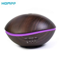 Aromatherapy Essential Oil Diffuser Wood Grain 500ml Ultrasonic Aroma Cool Mist Humidifier Whale Shape with Adjustable Mist Mode