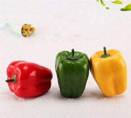 3PCS Artificial Pepper Decor Foam Chilli Artificial Plastic Vegetables Fake Artificial PE Fruit Model Party Kitchen Decoration