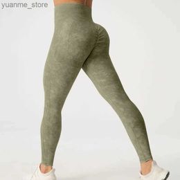 Yoga Outfits Women Seamless Sport Leggings Fitness Elastic Sports Running Gym Leggings Push Up Hip Lifting Pants High Waist Yoga Leggings Y240410