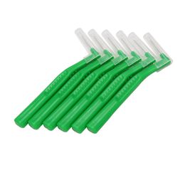 ASUS 2X L Shape Push-Pull Interdental Brush 20Pcs/Box Oral Care Teeth Whitening Tooth Pick Toothpick Toothbrush Green