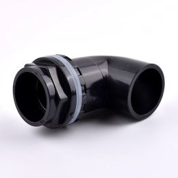 2~20pcs I.D 20~50mm Black PVC Pipe Aquarium Fish Tank 90° Elbow Drainage Connectors Home DIY Shrimp Nano Water Tank Tube Joint