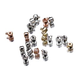 2pcs/lot Cylinder Necklace Bracelet Clasp Crimp & End Clasp Connector For DIY Jewelry Making Accessories