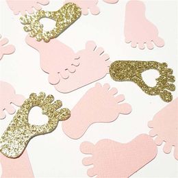 Baby foot Confetti Baby Shower Table Decorations Gender Reveal Party Feet Confetti Boy Girl Birthday Party Decoration