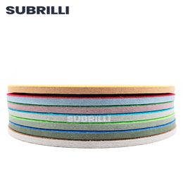 SUBRILLI 17" 450mm Diameter Sponge Diamond Polishing Pad For Marble Granite Artificial Stone Floor Cleaning Sanding Buffing Tool