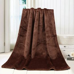 Soft Warm Coral Fleece Blanket Winter Sheet Bedspread Sofa Travel Throw Blanket Light Mechanical Wash Flannel Blankets 50X70cm