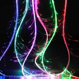 Led Rave Toy LED Fibre Optic Whip 360degree Swivel Super-Bright Light Up Rave Toy Pixel Flow Lace Dance Festival Night Atmosphere Props 240410