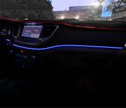 Instrument Panel Trim Atmosphere Light For Hyundai Tucson 2015 2016 Interior LED Blue Dashboard Frame Light For Tucson 2017 20182127334