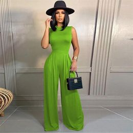 Women's Two Piece Pants Solid Birthday Set Women 2024 Sleeveless Slim Top Loose Wide Leg Suits Elegant Party Club Outfits Matching Sets
