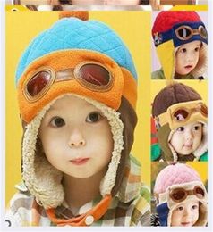 Boys Winter Warm Cap Beanie Pilot Crochet Earflap Hats Knit Baby Hat Gorro Drop 24C37337556