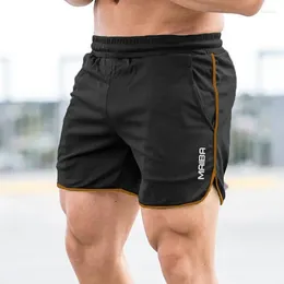 Men's Shorts Summer Slim Training Quarter Pants Fitness Muscle Breathable Sports Running Quick Drying