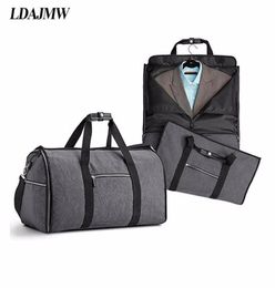 Largecapacity Folding Waterproof Suit Travel Bag Multifunction Handbag Clothing Travel Storage Bag Men039s Shirt Suit Organiz7548484
