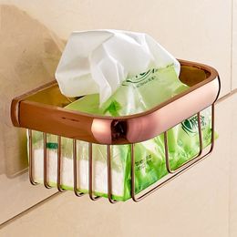 VidricPaper Holders Wall Mounted Solid Brass Bathroom Shelves Shower Shampoo Storage Shelf Monolayer Toilet Paper Basket F81358