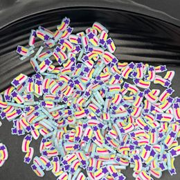 50g Polymer Rainbow Star Slices Slime Kit Additives Hot Pottery Charms For Slime Supplies Filler Nail Art Phone Case Decoration