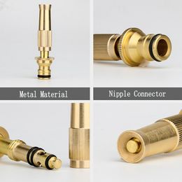 Adjustable Sprayer Brass Hose Nozzle Garden Watering Spray Water Gun High Pressure Car Wash Sprinkle Cleaning Tools Dropshipping