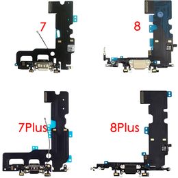 Charging Port Flex For iPhone X 6 6P 6s Plus7 7Plus 8 Plus USB Charger Dock Flex Cable With Microphone Replacement