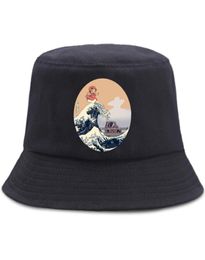 Ponyo Japan Anime Cute Bat Sun Hat Women Men Casual Fisherman Caps Fashion Cotton Bucket Hats Outdoor Shade Fishing Cap Wide Brim6684913