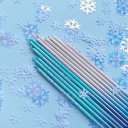 Ice And Snow World Velvet 6 Independent Packaging Gradient Fresh And Creative Birthday Candles Christmas Decorative Candles