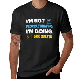 Men's Polos I'm Not Procrastinating... Doing Side Quests T-Shirt Aesthetic Clothing Customs Men Workout Shirt