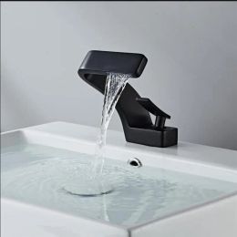 Tuqiu Basin Faucet Modern Black Bathroom Mixer Tap Brushed Gold/Black/Chrome Wash basin Faucet Hot and Cold Sink Faucet New