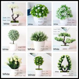 25 Styles Artificial Plants Potted Bonsai Decorative Small Trees Fake Flowers Party Office Table Ornament for Home Garden Decor