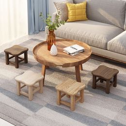 Low stools modern home solid wood small square bench creative sofa stool small chair shoes bench