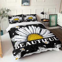 Cute Sunflower Duvet Cover For Girls Queen King Nordic Bedding Set Quilt Cover 150 With Pillowcase Child Bed Set Double Single