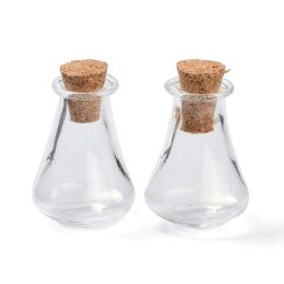 10Pcs Glass Cork Bottles Glass Empty Wishing Bottles Multicolor for Jewelry Beads Container DIY Vials Liquid Home Decoration