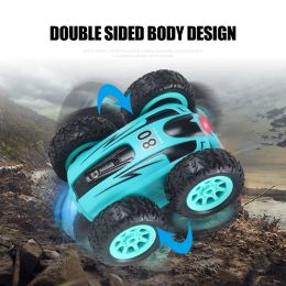 2.4G 4wd High-speed Stunt Car Mini RC Car Double-Sided Drift 360 Degree Dump Truck Drive Jump Children's Toys