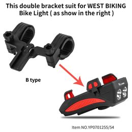 WEST BIKING 4 In 1 Bicycle Light Bracket Mount Bike Computer Mount Bracket Smart Sensor Bike Light Stand Bicycle Accessories