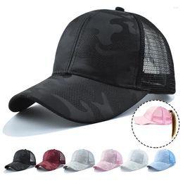 Ball Caps 1pc Summer Unisex Baseball Women Sun Protection Mesh Hats Adjustable Outdoor Travel Casual Breathable Fashion Sport Cap