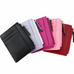 wallet Mini PU Leather Card Holders Card Slots Purse Small Men Wallet Women Zipper Coin Pocket Ultra Thin Wallet o80n#