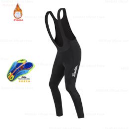 Winter Cycling Pants 2024 Team Raudax Black Thermal Fleece Pants Men's Winter Bicycle Riding Shorts Sports Running Pants