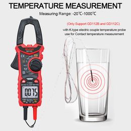 GVDA Digital Clamp Metre DC AC Current Multimeter True RMS 6000 Counts Pliers Ammeter Resistance Frequency Tester Voltage Tester