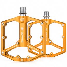 Ultralight GEWAGE Mountain Bike Pedals CNC Aluminium Alloy Sealed 3 Bearings Flat Wide Anti-Slip Mtb Bicycle Pedals