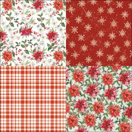 12/24 Sheets 6"X6" Vintage Christmas Scrapbooking Pads Paper Origami Background Paper For Card Making DIY Scrapbook Craft Paper