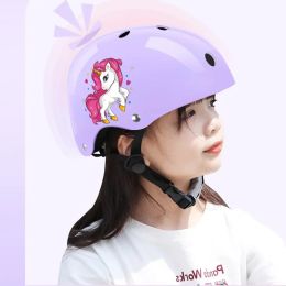 Kids Skateboard Bicycle Helmet Aults Adjustable Motorcycle Helmet with Crown Scooter Balance Bike Riding Protective Gear New