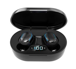 E7S TWS Wireless Earphones Bluetooth 50 Noise Cancelling Waterproof LED Display Screen Inear Gaming Headset Stereo Earbuds7957130